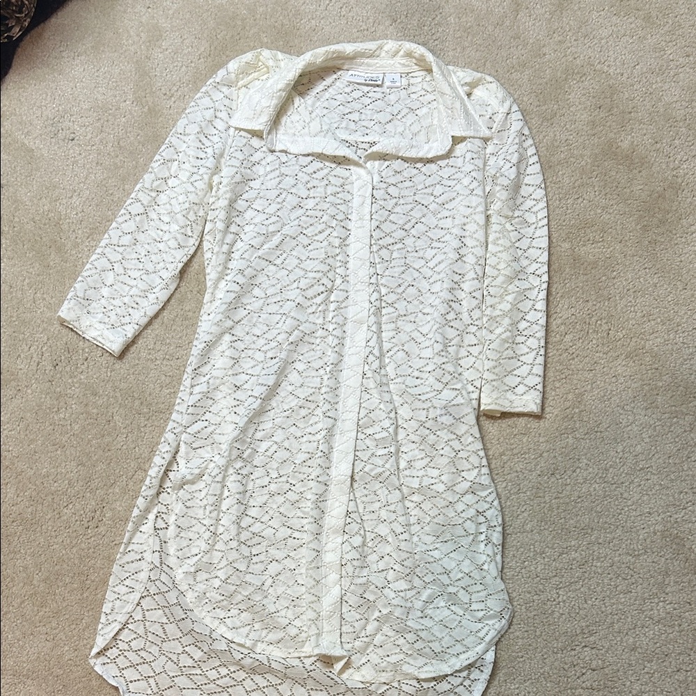 Attitudes by Renee Ivory Lace Top